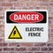 Signmission Electric Fence Danger Sign, Plastic, 10in W x 7in L, 2PK OS-2PACK-DS-P-710-L-2212 - alternate 2